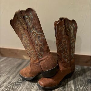 JUSTIN WOMEN'S SQUARE TOE STAMPEDE WESTERN BOOTS